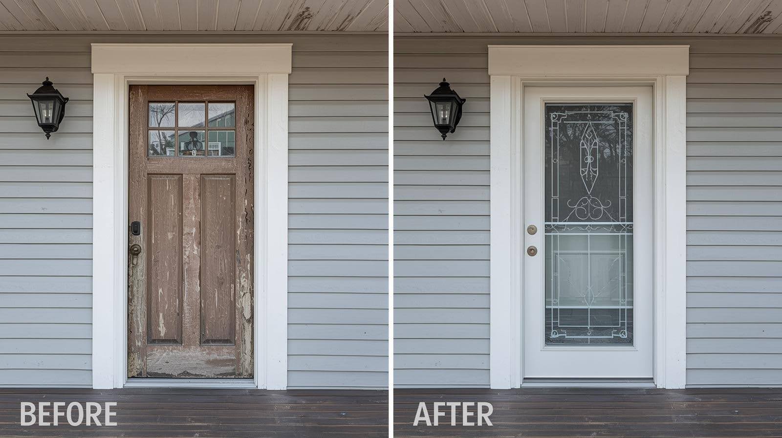 Entry Door Before & After